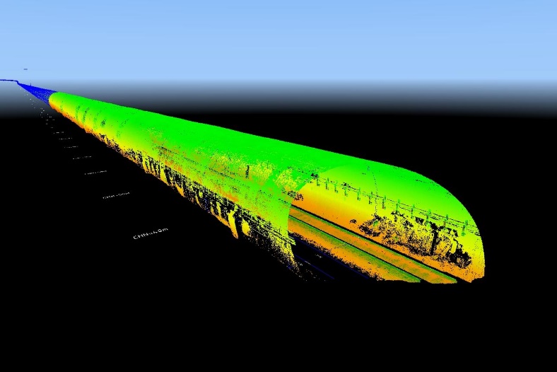 Nube de puntos de infraestructura ferroviaria
